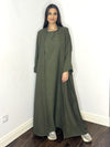 Alya 2 Piece Abaya - Khaki