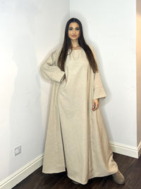 Alya 2 Piece Abaya - Beige