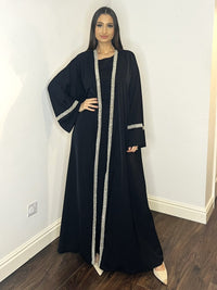 Nira 2 Piece Abaya - Black