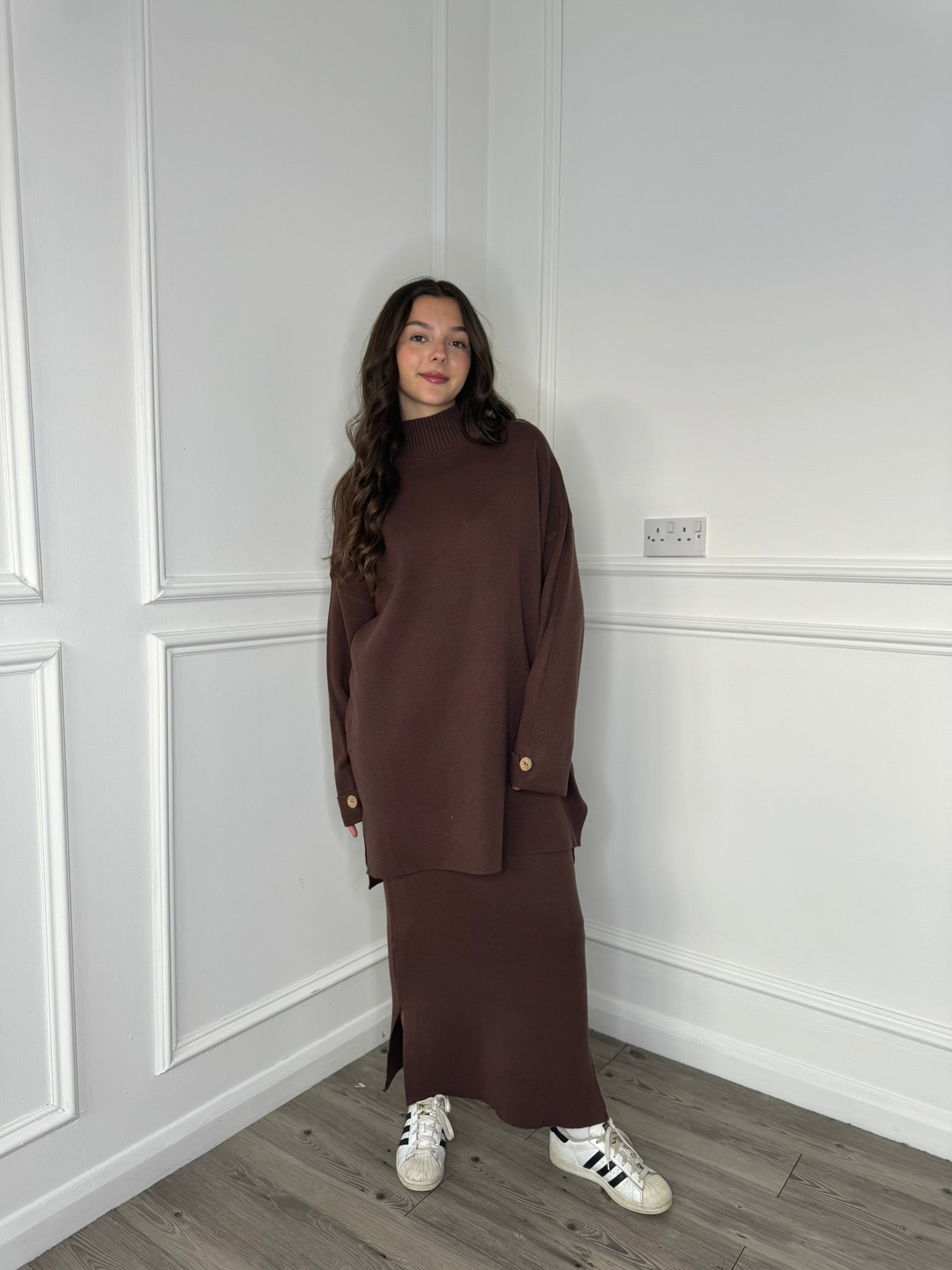 Erin Skirt Co-Ord - Choco Brown