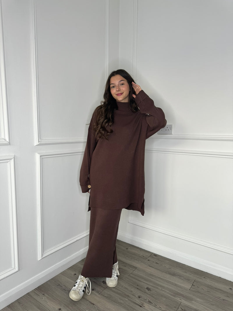 Erin Skirt Co-Ord - Choco Brown