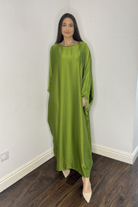 Zohal Closed Abaya - Lime