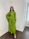 Zohal Closed Abaya - Lime