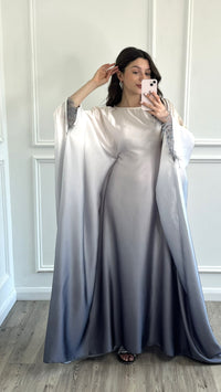 Ombre Kaftan Dress - Light Grey