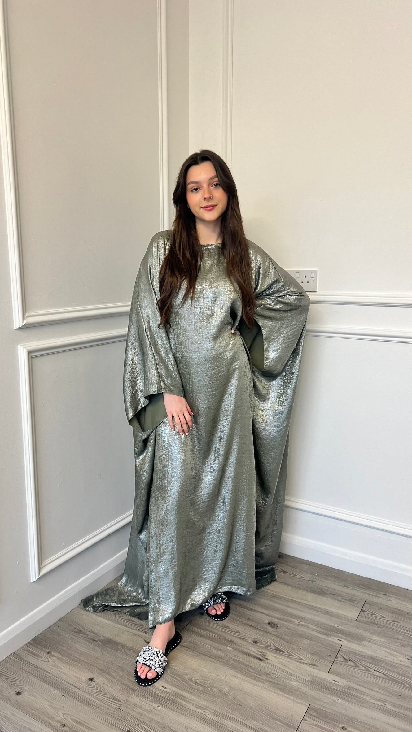 Mira Kaftan - Khaki/Silver