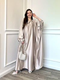 Satin Abaya - Mocha