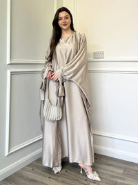 Satin Abaya - Mocha