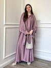 Satin Abaya - Mauve