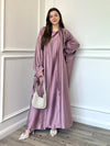 Satin Abaya - Mauve