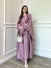 Satin Abaya - Mauve