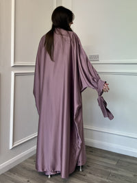 Satin Abaya - Mauve