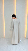 Sparkle Closed Abaya - Beige