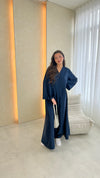 Heavy Satin Abaya - Navy