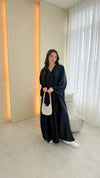 Heavy Satin Abaya - Black