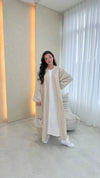 Sparkle Open Abaya - Beige