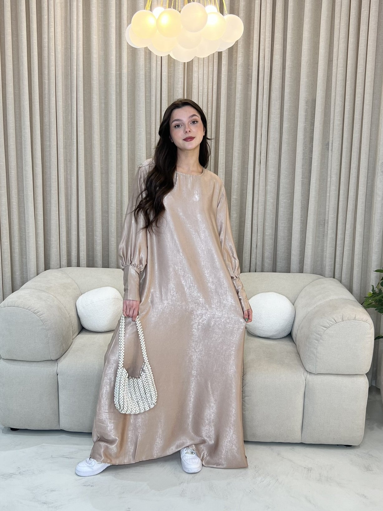 luxury abaya dress Suhaila Draped Elegant Dress | Asha's Luxury Abayas