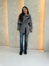 Alya Scarf Coat - Grey