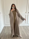 Organza Cape Abaya - Taupe