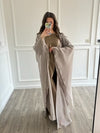 Organza Cape Abaya - Taupe