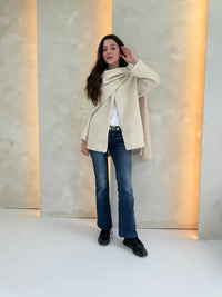 Alya Scarf Coat - Beige