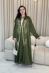 Maham Abaya - Khaki/Gold