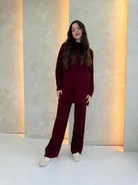 Bella Co-Ord - Burgundy