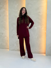 Bella Co-Ord - Burgundy