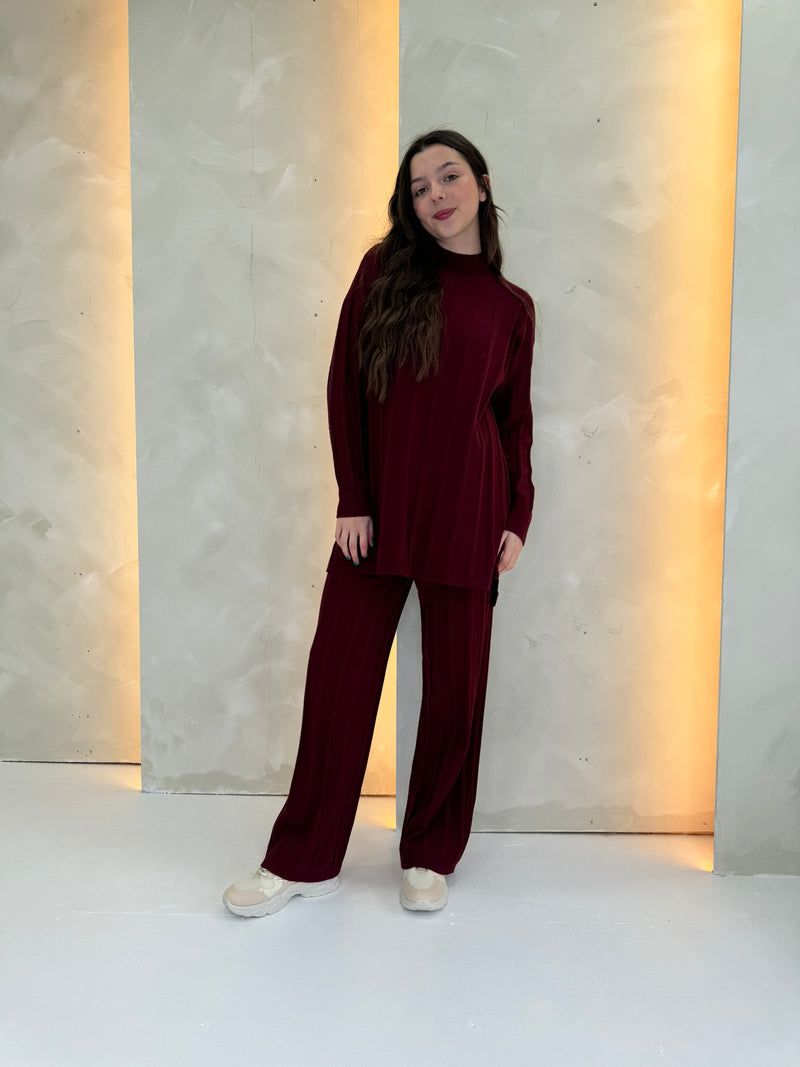 Bella Co-Ord - Burgundy