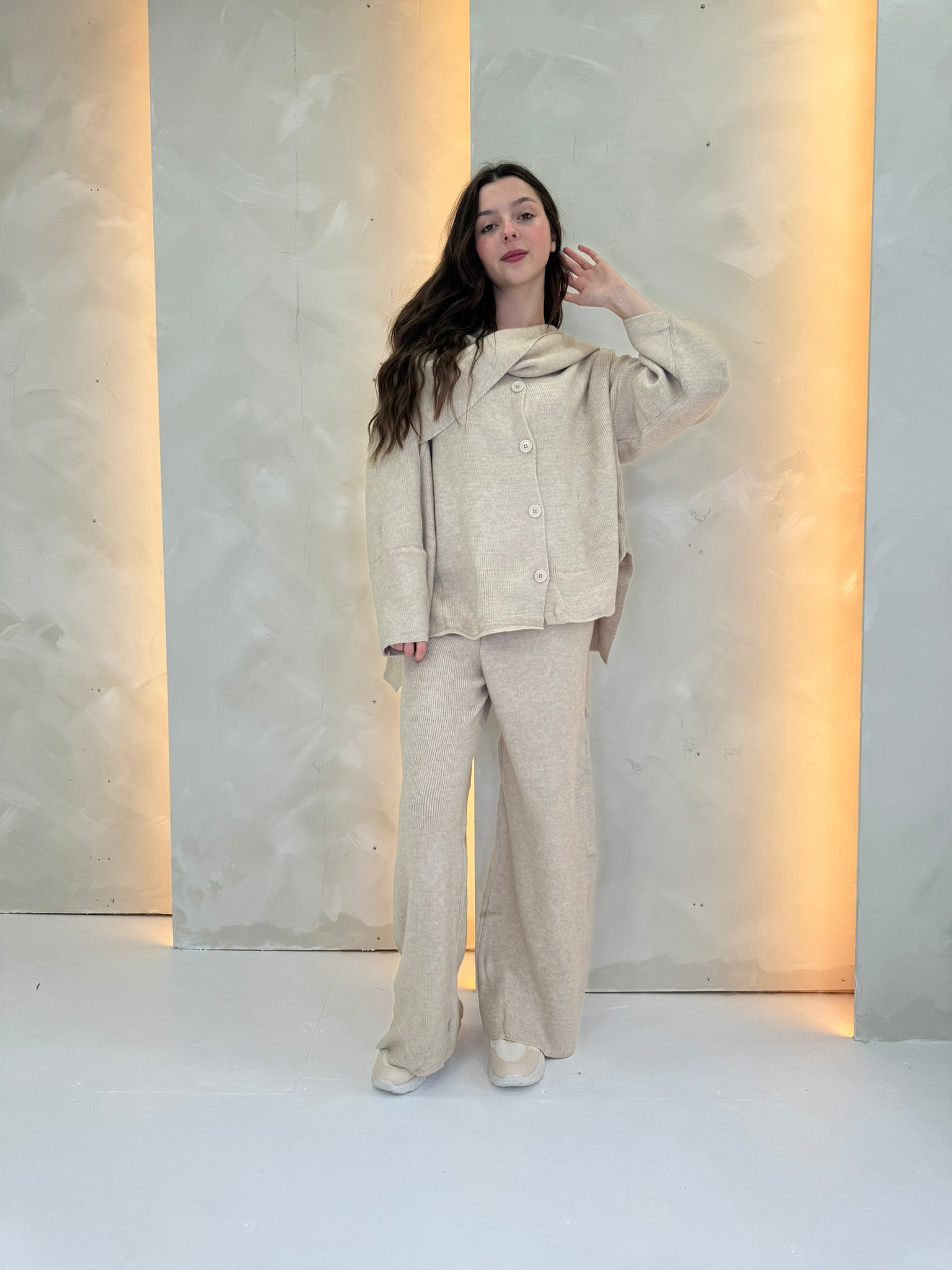 Scarf Co-Ord - Beige