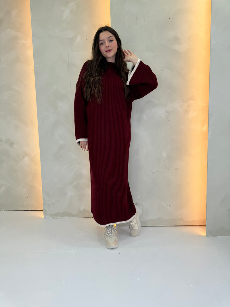 Simi Jumper Dress - Burgundy