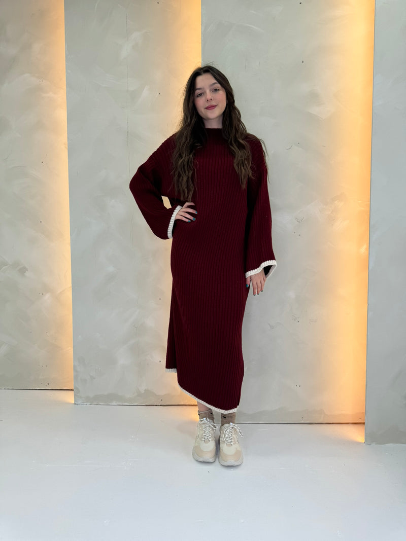 Simi Jumper Dress - Burgundy