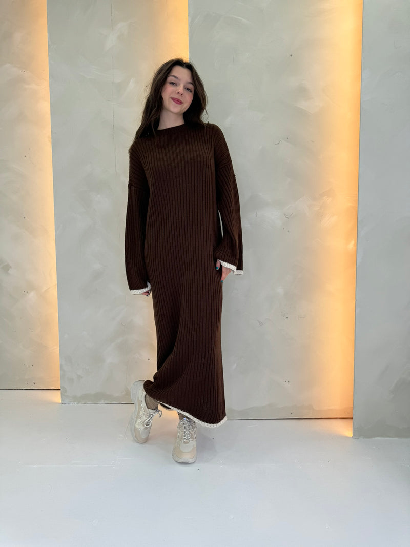 Simi Jumper Dress - Choco Brown