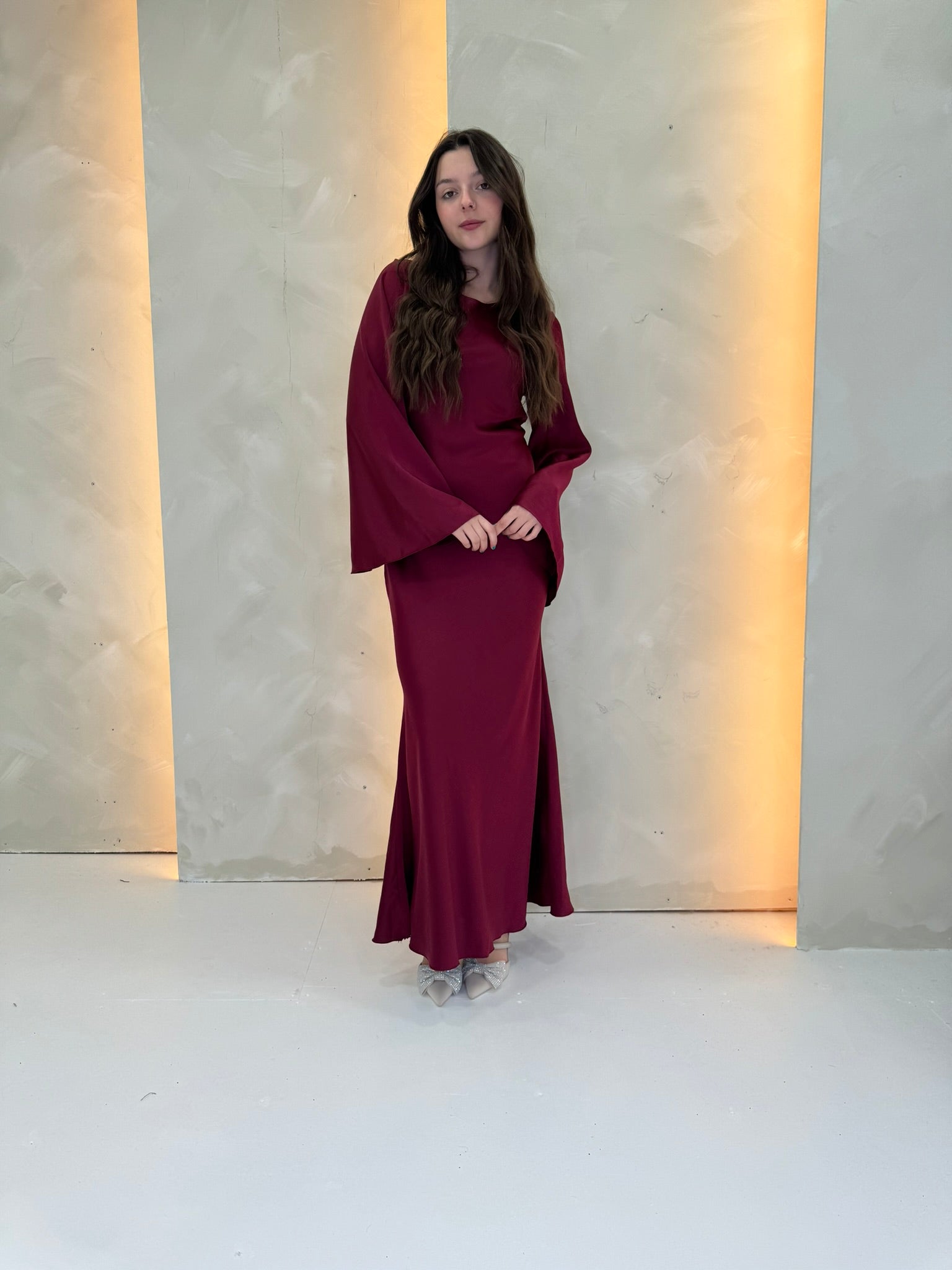 Anna Dress - Burgundy Red