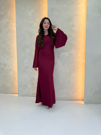 Anna Dress - Burgundy Red