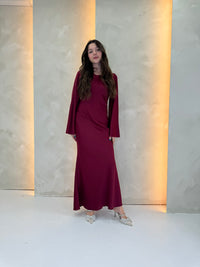 Anna Dress - Burgundy Red