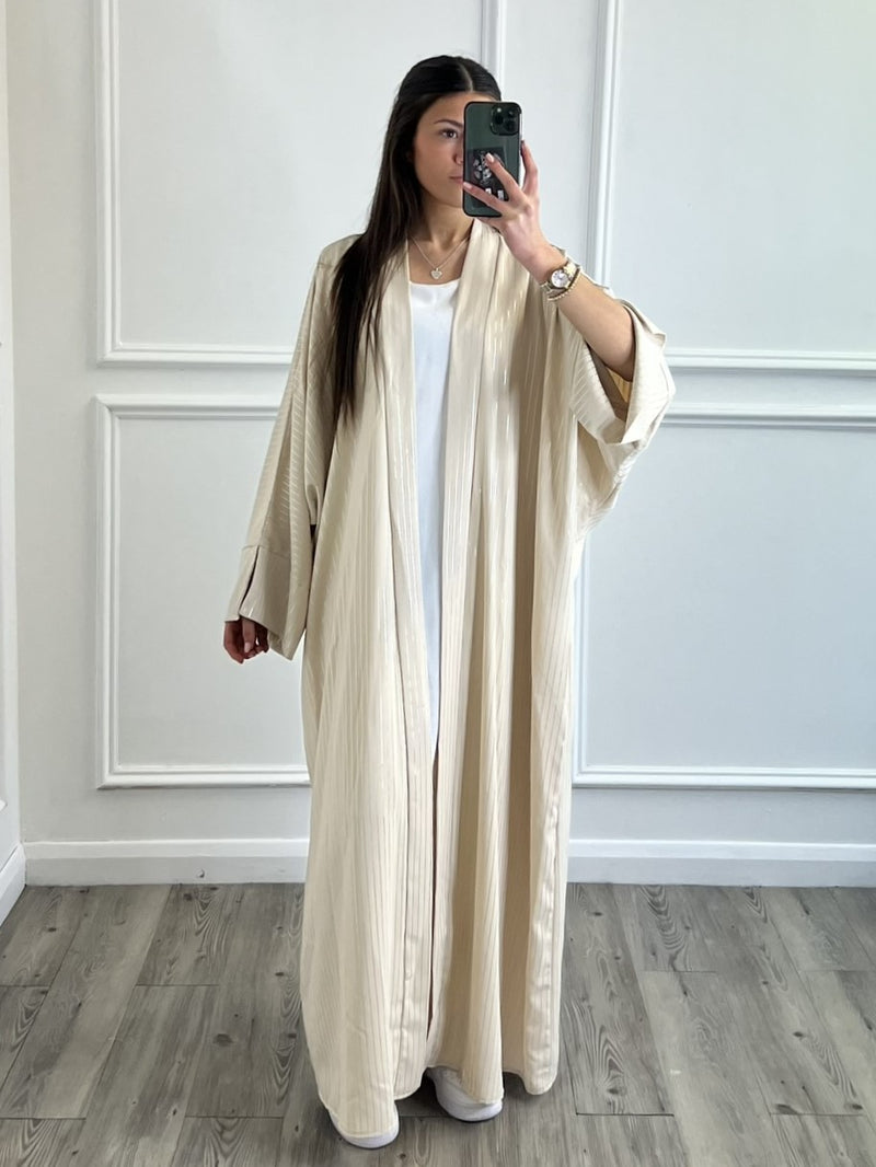 Striped Kimono - Beige