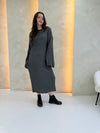 Carys Knitted Maxi Dress - Grey