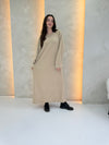 Corduroy Maxi Dress - Beige