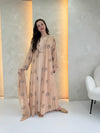 Dalia Chiffon Abaya - Peach