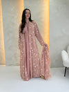 Rosa Chiffon Abaya - Pink