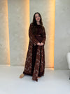 Alora Chiffon Abaya - Chocolate Brown