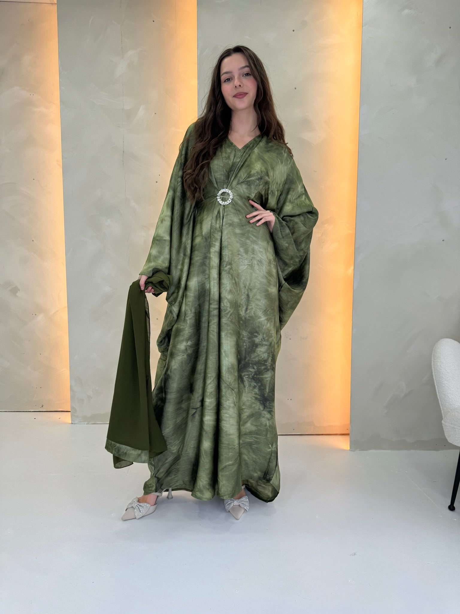 Marble Kaftan - Green