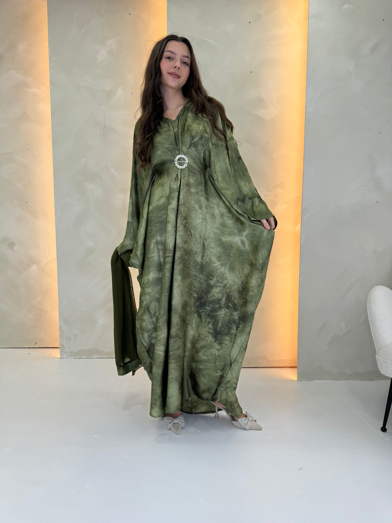 Marble Kaftan - Green