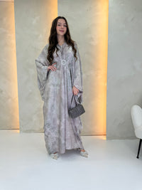 Marble Kaftan - Silver Grey