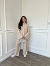 Linen Look Co-Ord - Beige