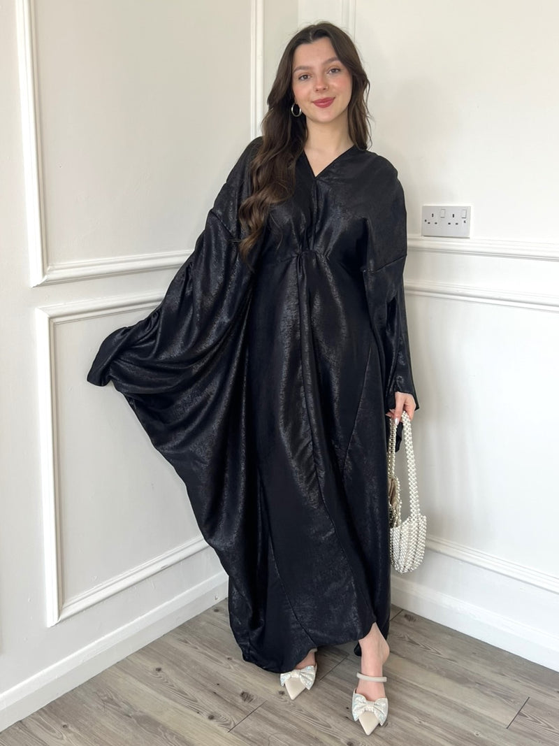 Roha Kaftan Dress - Black Shimmer