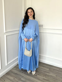 Miri Cape Dress - Sky Blue