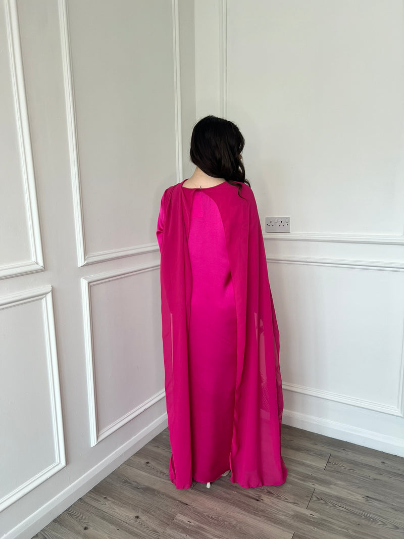 zara pink cape dress Zara cape dress
