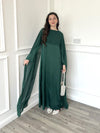 Miri Cape Dress - Emerald Green