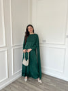 Miri Cape Dress - Emerald Green